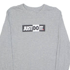 NIKE JUST DO IT Mens T-Shirt Grey Long Sleeve M