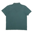 PUMA Womens Green Short Sleeve Plain L Polo Shirt Cotton Blend Casual