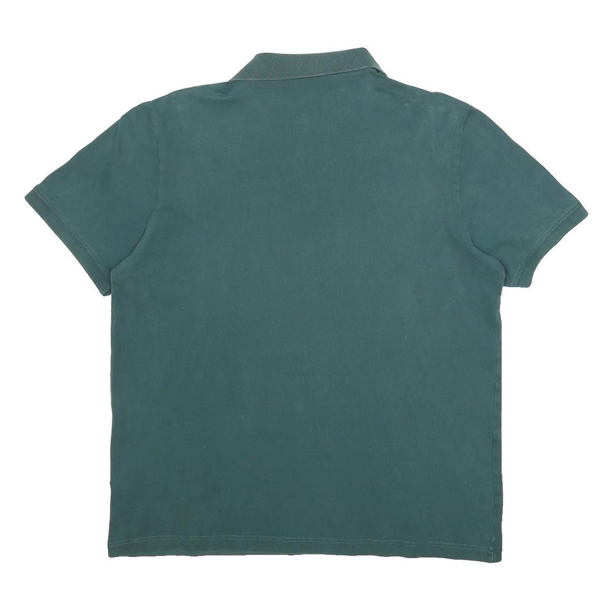 PUMA Womens Green Short Sleeve Plain L Polo Shirt Cotton Blend Casual