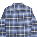 JACHS Mens Blue Black Check Shirt XL Casual Cotton Button Down Formal