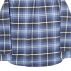 JACHS Mens Blue Black Check Shirt XL Casual Cotton Button Down Formal