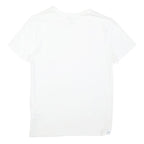 LACOSTE Mens White V-Neck Cotton Blend T-Shirt M Short Sleeve Classic