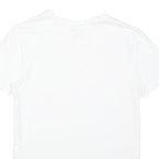 LACOSTE Mens White V-Neck Cotton Blend T-Shirt M Short Sleeve Classic