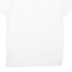 LACOSTE Mens White V-Neck Cotton Blend T-Shirt M Short Sleeve Classic