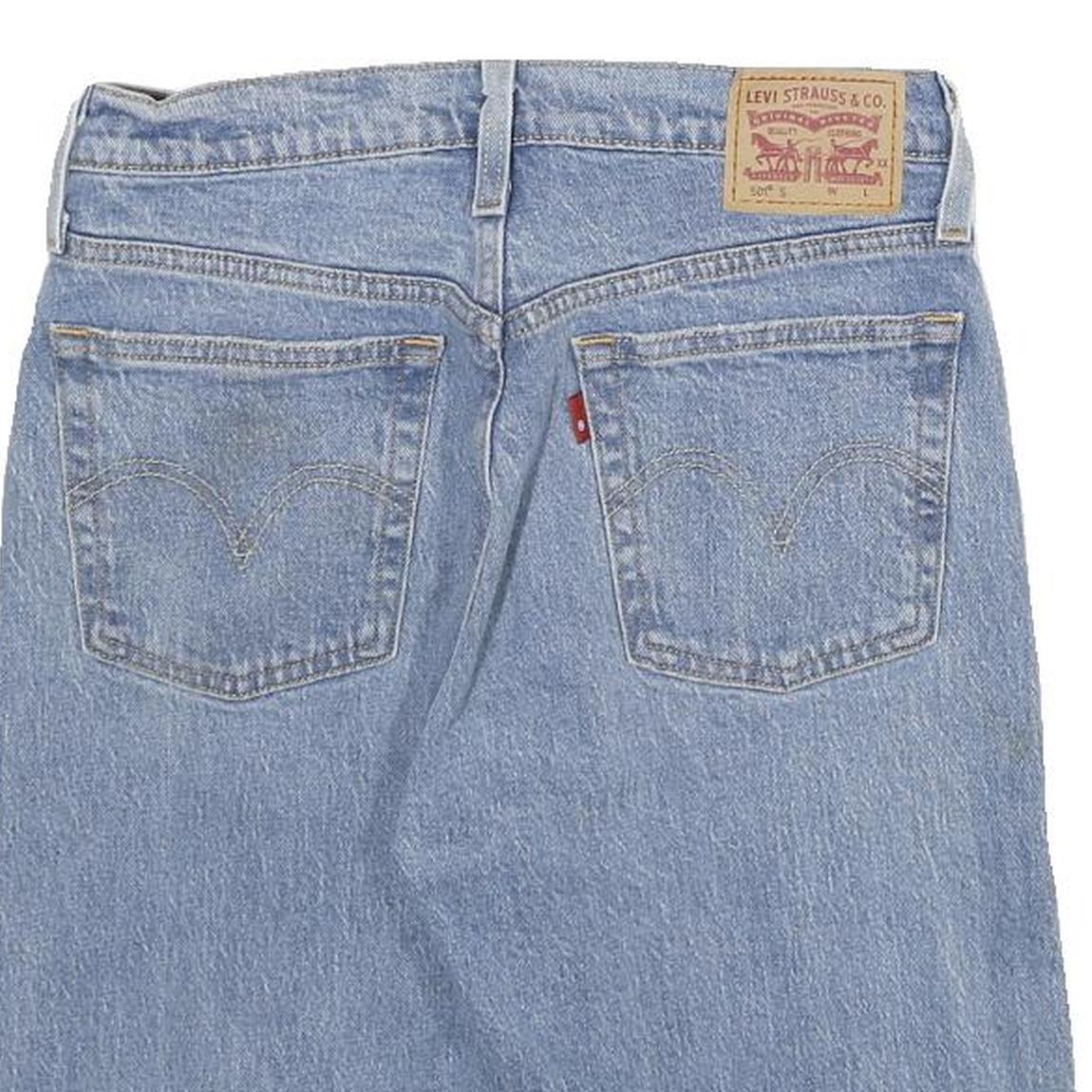 LEVI'S Mens Shorts Blue Denim XS W27 Casual Classic Faded Lightwash