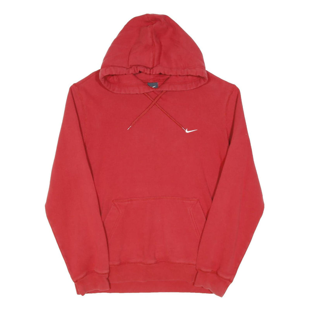 NIKE Mens Red Hoodie L Square Dance Club Cotton Blend Pullover Sweatshirt