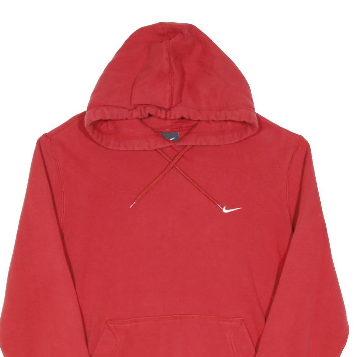 NIKE Mens Red Hoodie L Square Dance Club Cotton Blend Pullover Sweatshirt