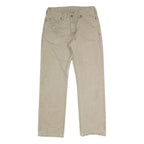 CARHARTT Mens Regular Fit Beige Cotton Blend Straight Leg Trousers W32 L30