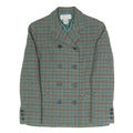 PETITE SOPHISTICATE Womens Blue Check Jacket UK 6 Polyester Blend Button Double
