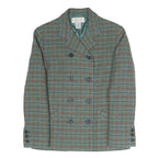 PETITE SOPHISTICATE Womens Blue Check Jacket UK 6 Polyester Blend Button Double
