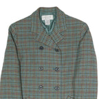 PETITE SOPHISTICATE Womens Blue Check Jacket UK 6 Polyester Blend Button Double