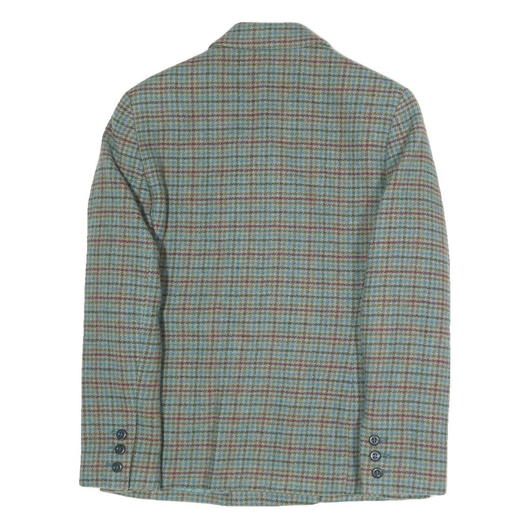 PETITE SOPHISTICATE Womens Blue Check Jacket UK 6 Polyester Blend Button Double