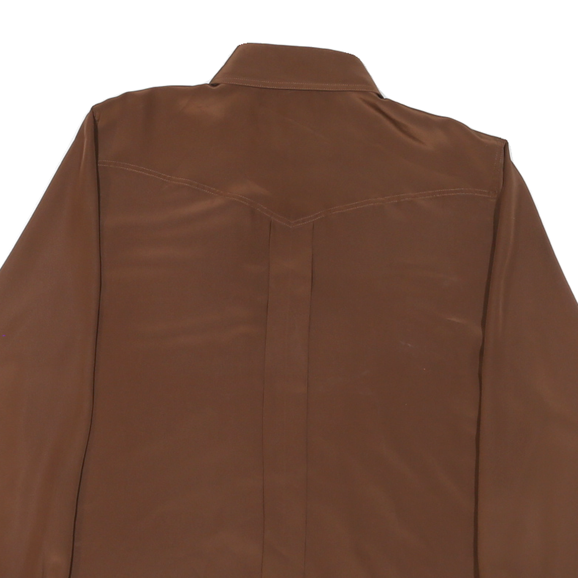 ALEXANDER Womens Brown Shirt L Polyester Long Sleeve Casual Pocket Detail