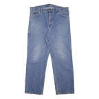 DICKIES Mens Regular Blue Denim Jeans W36 L30 Classic Cotton Zip Pocket Workwear