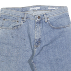 WRANGLER Mens Denim Blue Regular Fit Shorts L W34 Casual Cotton Blend