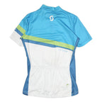 SCOTT Mens Blue & White Cycling Jersey S Short Sleeve 1/4 Zip Contessa Logo