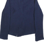 WHITE STUFF Womens Navy Blue Button Jacket UK 10 Cotton Casual Tailored Blazer