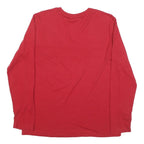 NAUTICA Mens Red Long Sleeve Crew Neck Cotton Blend T-Shirt M Graphic Print