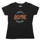 ACDC Womens Black High Voltage Graphic T-Shirt XL Short Sleeve Crew Neck