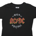 ACDC Womens Black High Voltage Graphic T-Shirt XL Short Sleeve Crew Neck