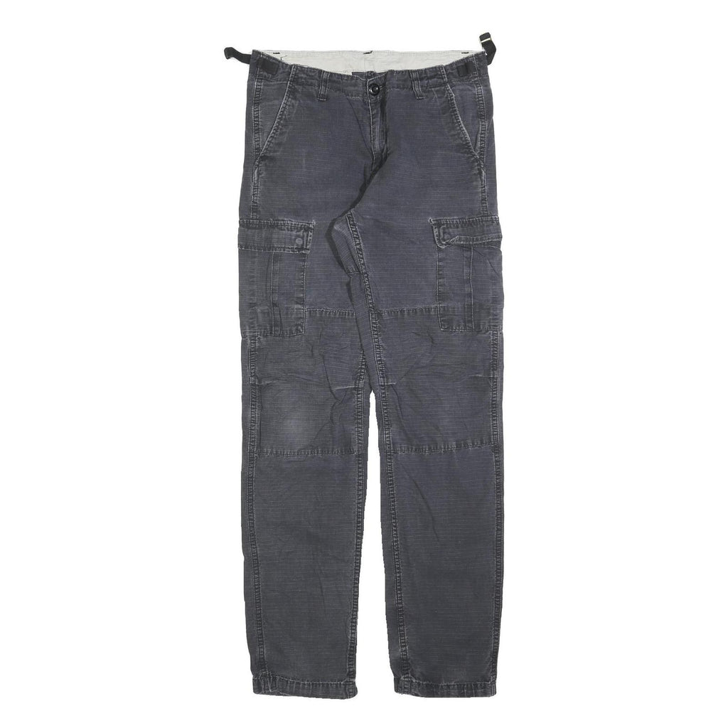CARHARTT Mens Cotton Blend Black Regular Fit Straight Leg Trousers W29 L34