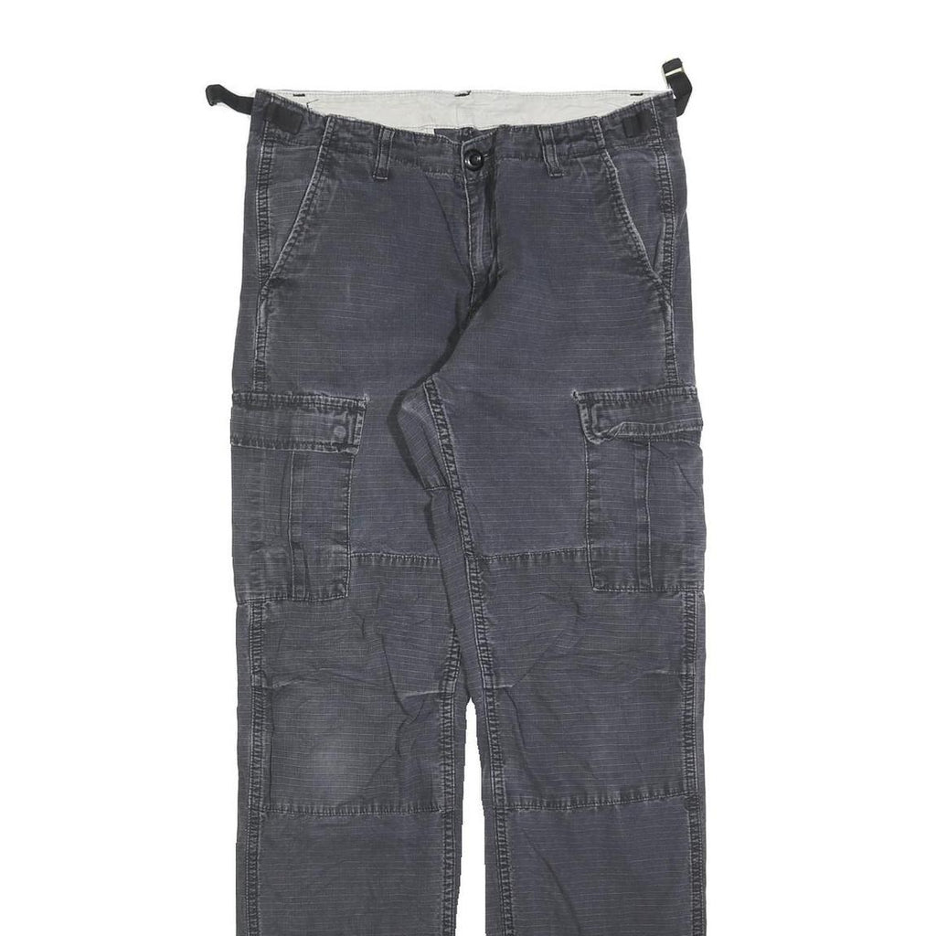 CARHARTT Mens Cotton Blend Black Regular Fit Straight Leg Trousers W29 L34