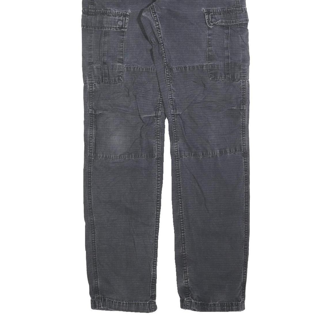 CARHARTT Mens Cotton Blend Black Regular Fit Straight Leg Trousers W29 L34