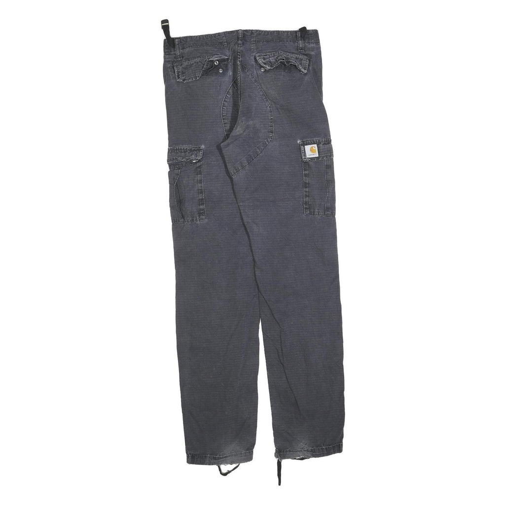 CARHARTT Mens Cotton Blend Black Regular Fit Straight Leg Trousers W29 L34