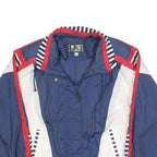RIVER EDGE SPORT Womens Blue White & Red Windbreaker Jacket XL Nylon Casual