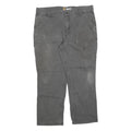 CARHARTT Mens Relaxed Fit Grey Jeans Cotton Blend Zip W40 L30 Workwear Durable
