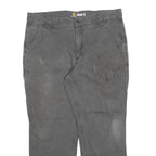 CARHARTT Mens Relaxed Fit Grey Jeans Cotton Blend Zip W40 L30 Workwear Durable