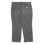 CARHARTT Mens Relaxed Fit Grey Jeans Cotton Blend Zip W40 L30 Workwear Durable