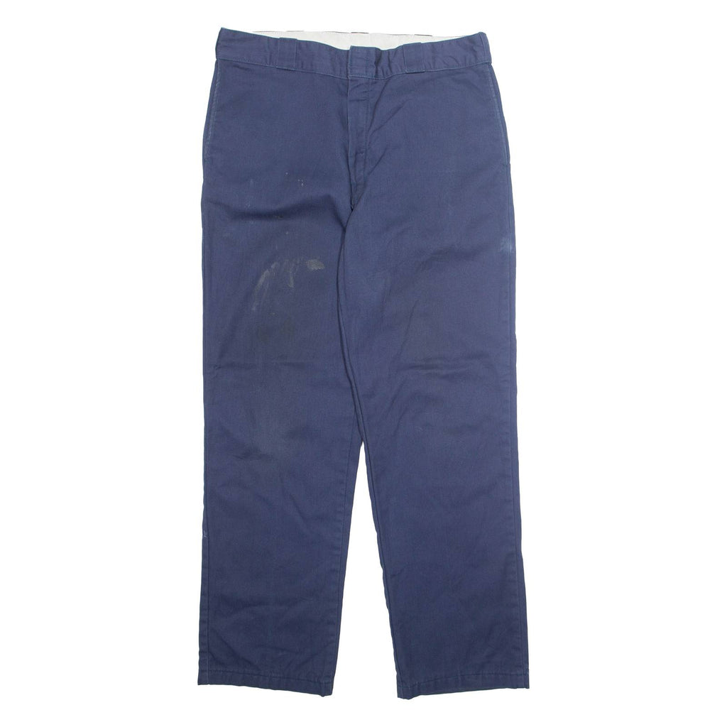 DICKIES Chino Mens Trousers Blue Regular Straight W34 L31