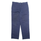 DICKIES Chino Mens Trousers Blue Regular Straight W34 L31