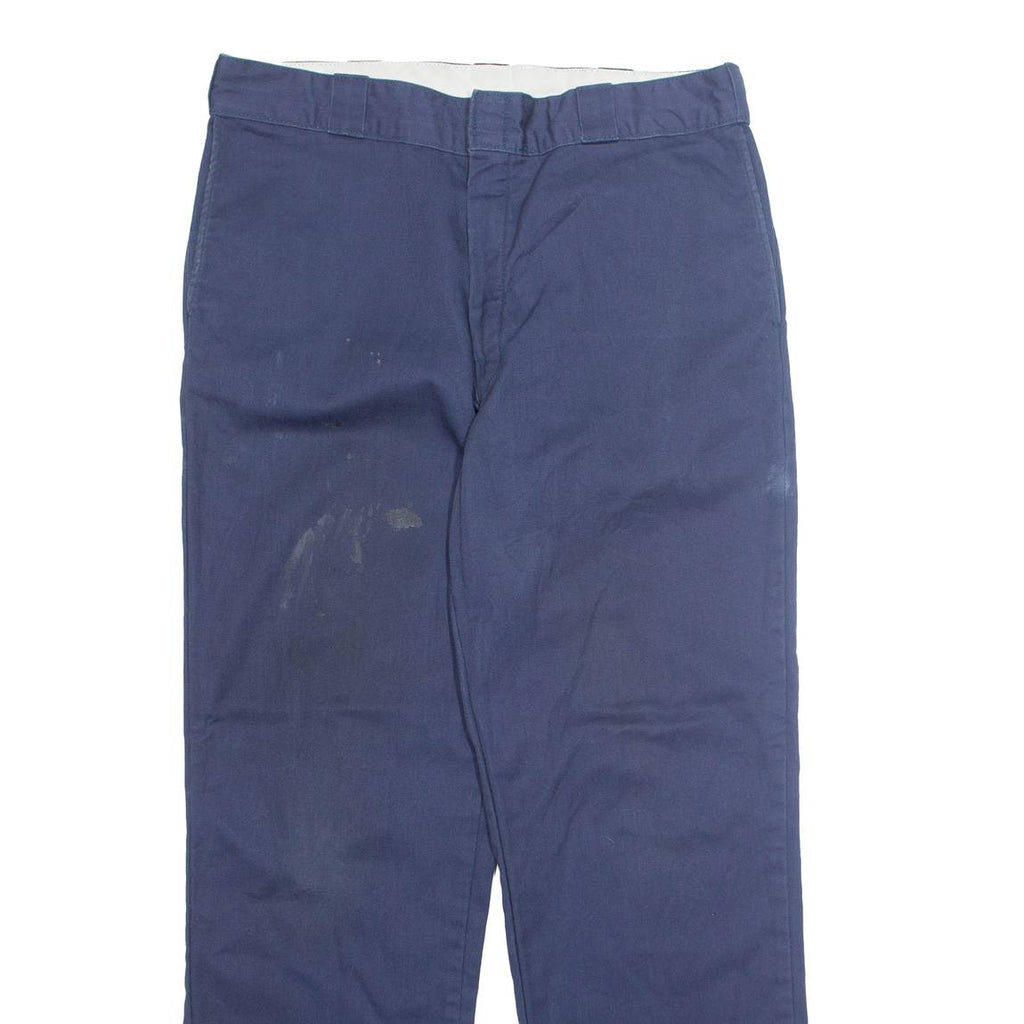 DICKIES Chino Mens Trousers Blue Regular Straight W34 L31