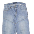 ARIZONA JEAN COMPANY Mens Denim Blue Casual Shorts M W32 Patchwork