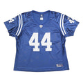 REEBOK Womens Blue NFL 44 Football Shirt 2XL Short Sleeve V-Neck Mesh Sports