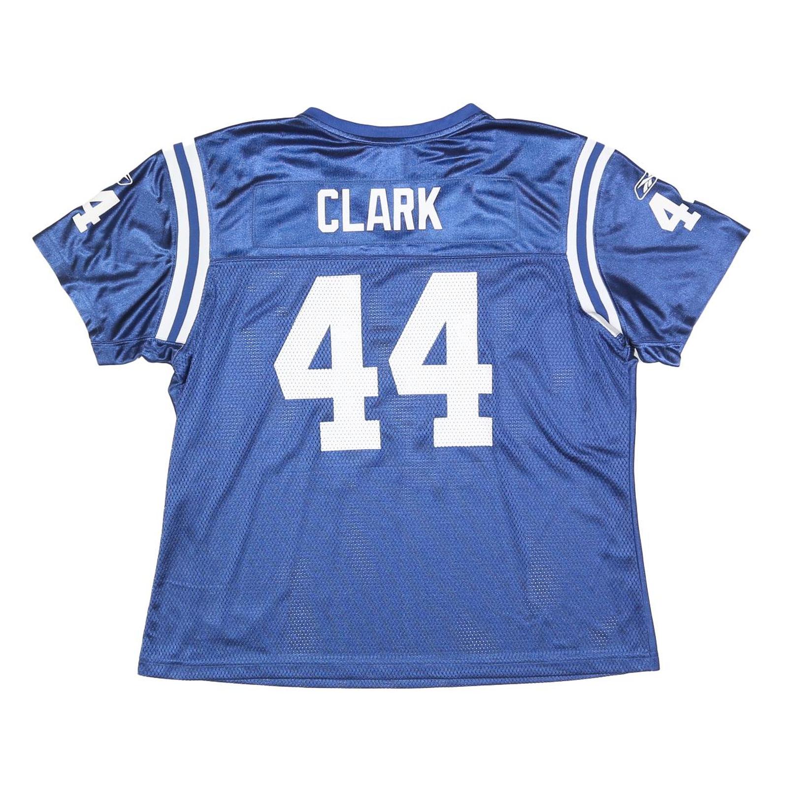 REEBOK Womens Blue NFL 44 Football Shirt 2XL Short Sleeve V-Neck Mesh Sports