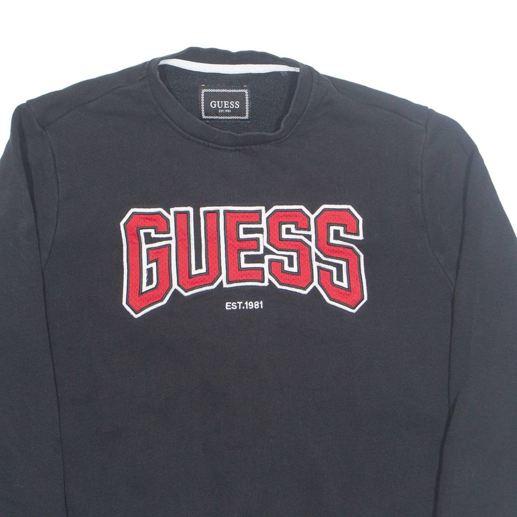 GUESS Womens Sweatshirt Black S