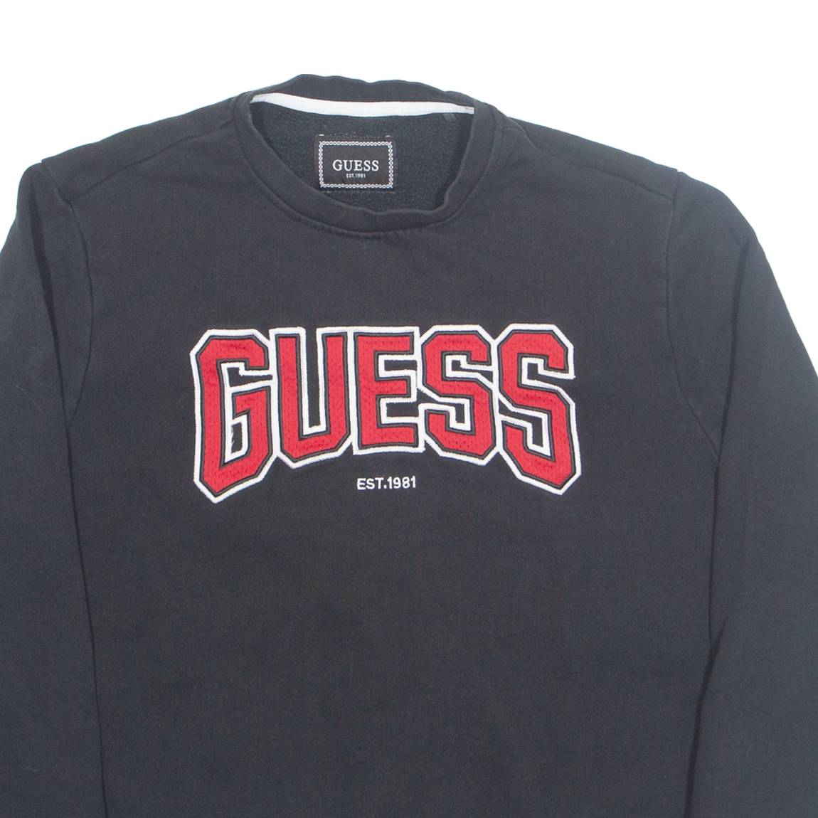 GUESS Womens Sweatshirt Black S