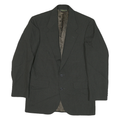 Mens Black Button Jacket M Polyester Blend Plain Classic Formal Wear