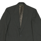 Mens Black Button Jacket M Polyester Blend Plain Classic Formal Wear