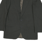 Mens Black Button Jacket M Polyester Blend Plain Classic Formal Wear