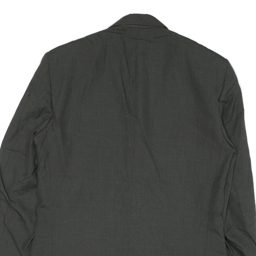 Mens Black Button Jacket M Polyester Blend Plain Classic Formal Wear