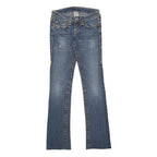 TRUE RELIGION Womens Blue Slim Bootcut Denim Medium Cotton Blend W26 L31 Zip
