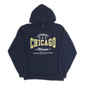 POINT SPORTSWEAR Mens Navy Authentic Chicago Illinois USA Pullover Hoodie M