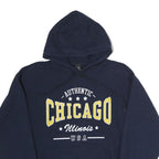 POINT SPORTSWEAR Mens Navy Authentic Chicago Illinois USA Pullover Hoodie M