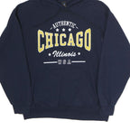 POINT SPORTSWEAR Mens Navy Authentic Chicago Illinois USA Pullover Hoodie M