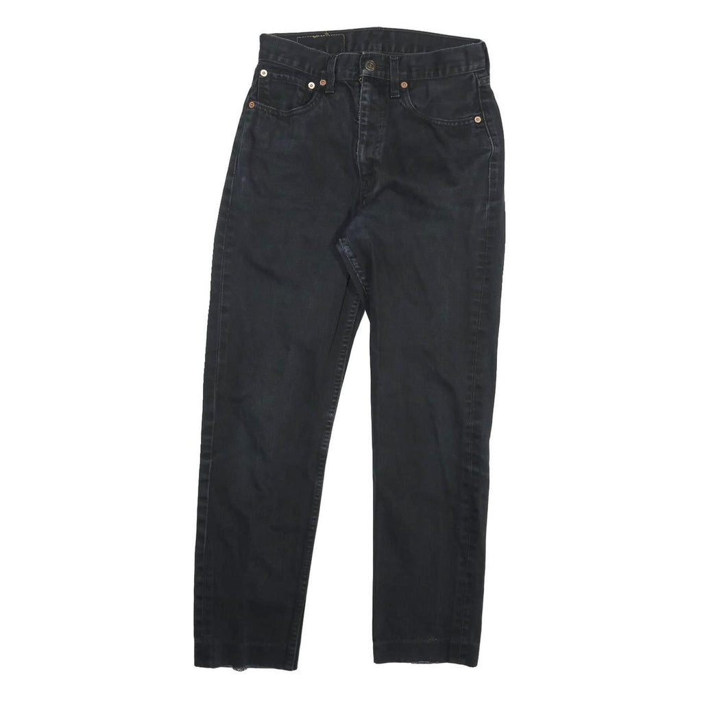 LEVI'S Womens Black Regular Fit Straight Denim Jeans W26 L26 Classic Zip Cotton