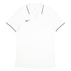 NIKE Mens White Polo Shirt Short Sleeve Cotton M Logo Sport Casual